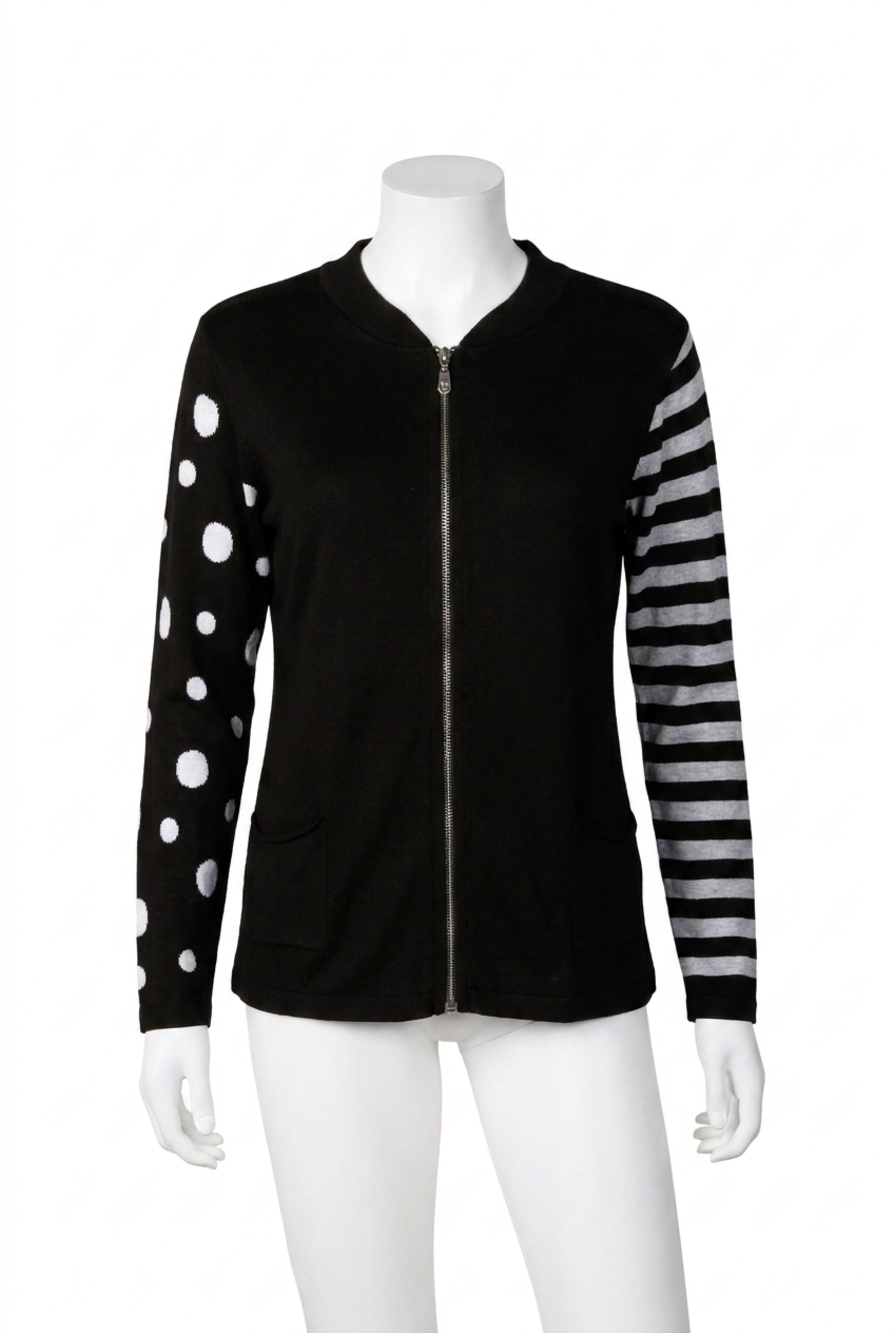 NEW ANGEL zip bomber jacket in black